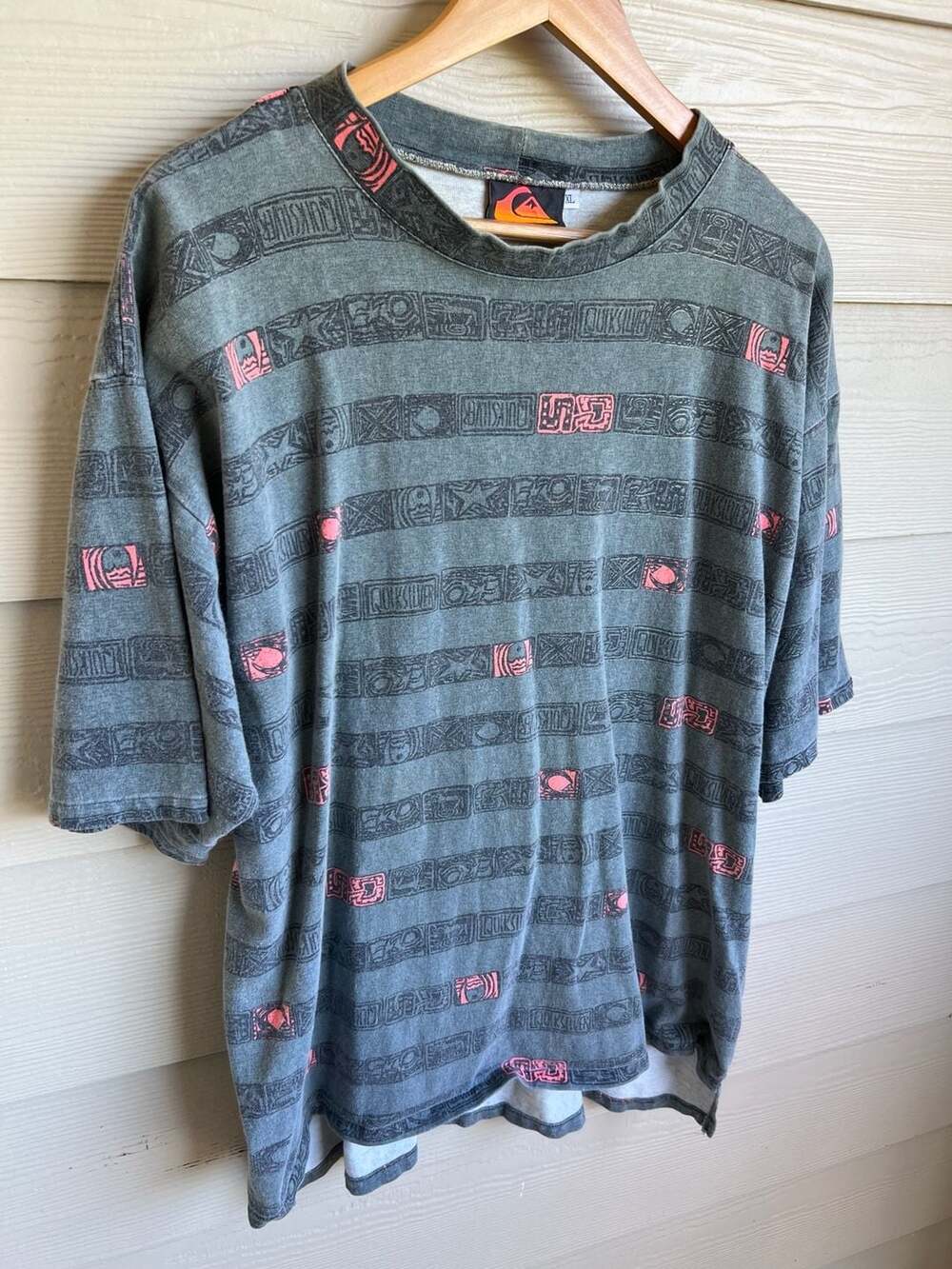 RARE Vintage Quiksilver Tribal AOP Tee